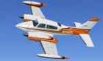 FSX Cessna 310 orange and white with brown trim N1148L Textures
